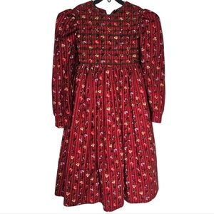 Isabel Garreton vintage red floral prairie dress size 7